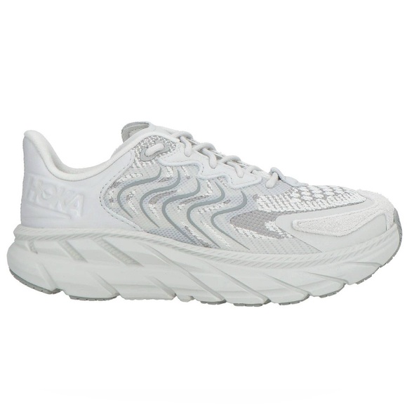 NWT Hoka Clifton LS Grey Unisex in Stardust / Galactic Grey Sneakers Brand New